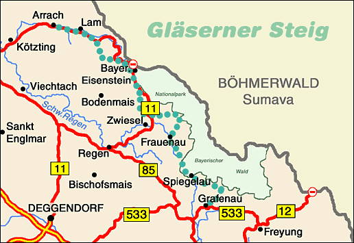 Glserner Steig, Baierischer Wald