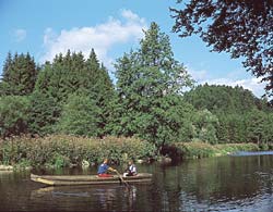 Romantische Bootsfahrt auf der Ilz, Bayrischer Wald